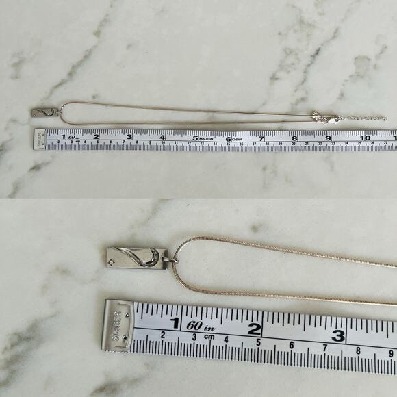 The Kiss Silver Pendant With Small Diamond Chip, silver chain "With you everyday - Picture 11 of 11